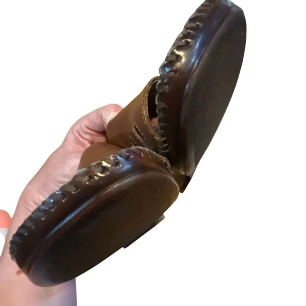 Naturalizer upper leather Miami size 7 1/2 torsey sandal with slight heel brown